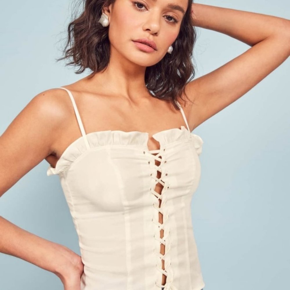 (NWOT) Reformation Theo Top in White